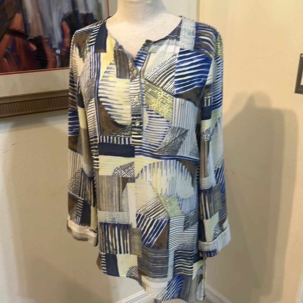 Chico’s Abstract Patterned Asymmetrical Hem Women… - image 6